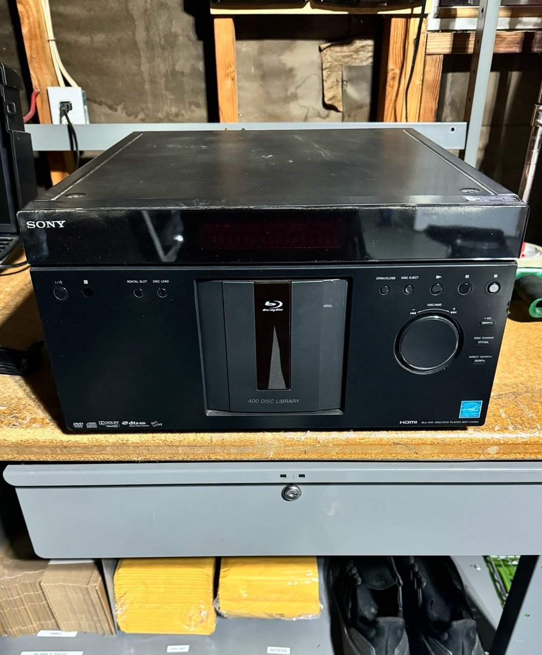 Sony 400 Disc Blu-ray DVD Player Mega Changer BDP-CX960 | Tested, NO REMOTE