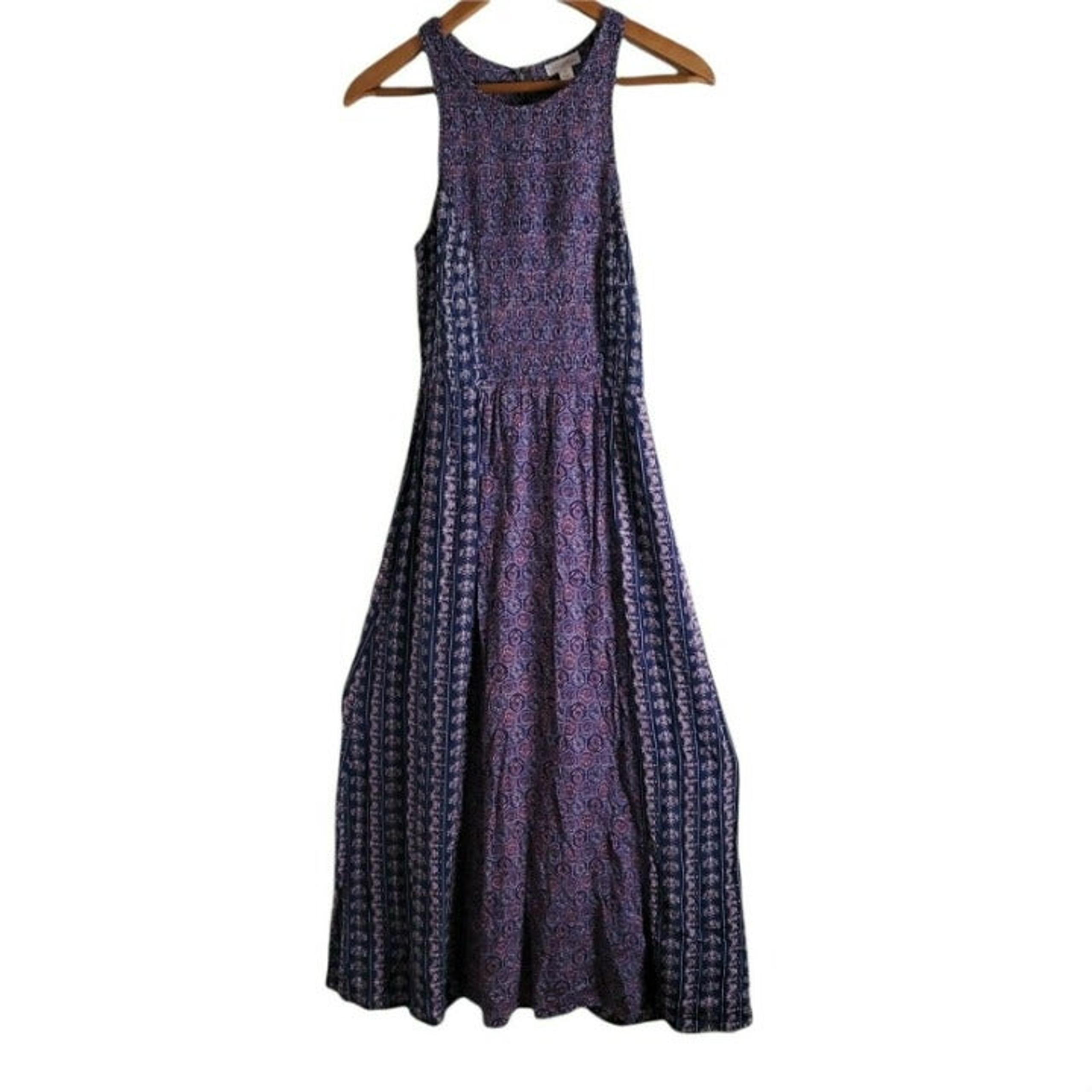 xhilaration dress Size M Key Hole Buttons  Boho  Floral Print A-Line women's
