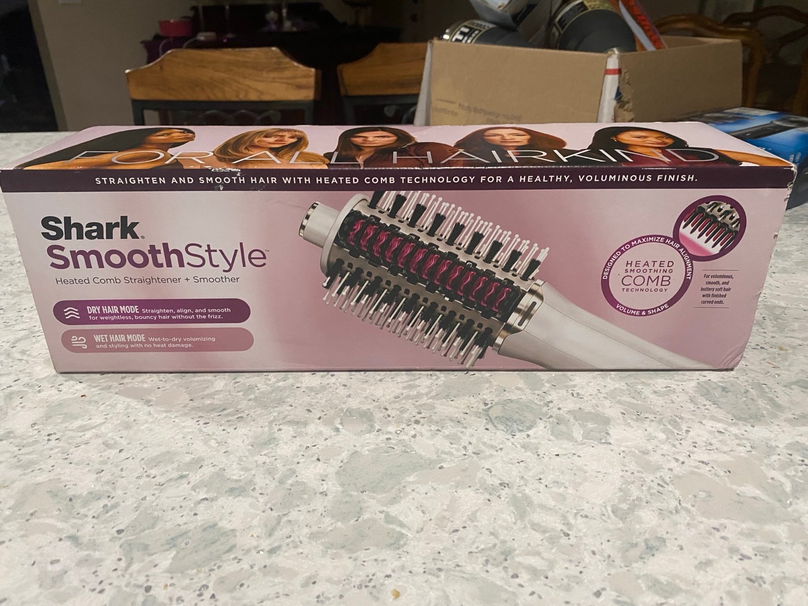 Shark HT212 Smooth Style Heated Comb + Blow Dryer Brush Brand New Sealed