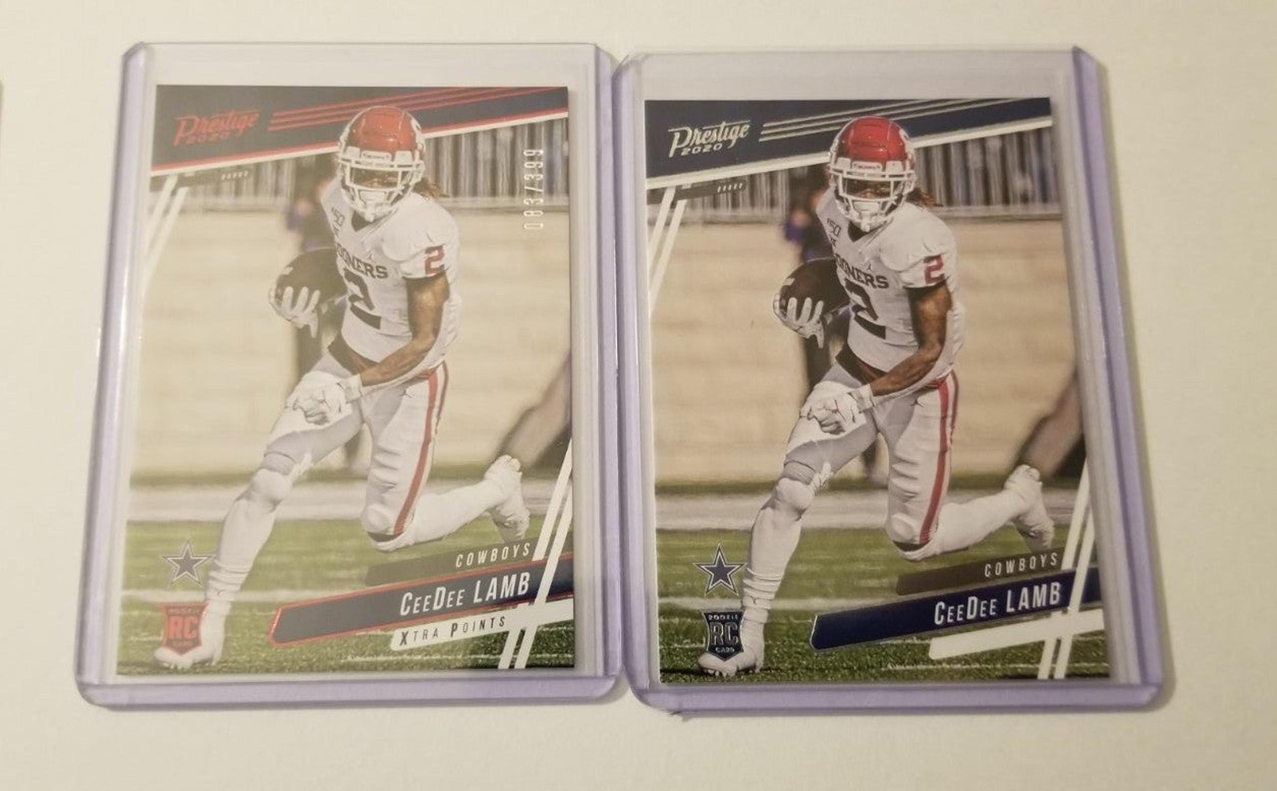 Ceedee Lamb NFL Rookie card lot of 2
