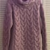 Aran Cowl Neck Chunky Sweater | Pink