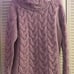 Aran Cowl Neck Chunky Sweater | Pink