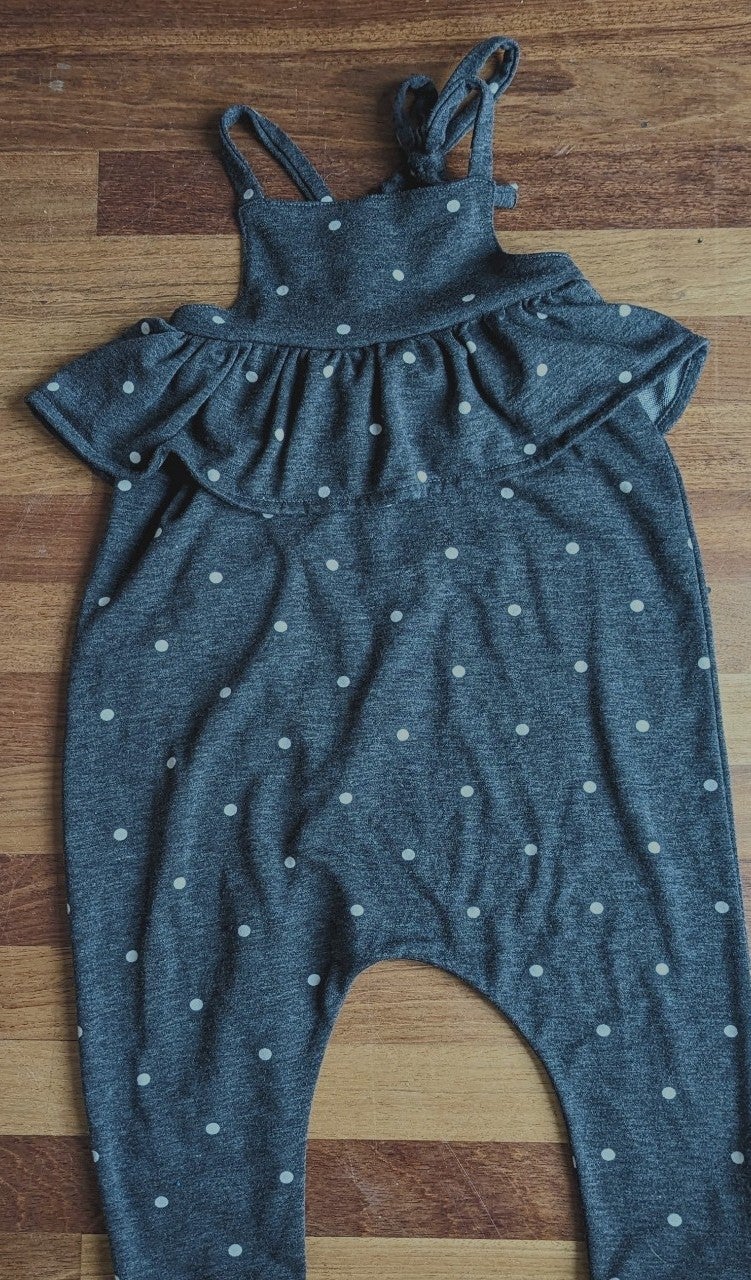 Figge polka dot black overalls 5t