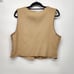 One Girl Who Tan Leather Sweater Knit Embroidered Western Country Vest Women XL