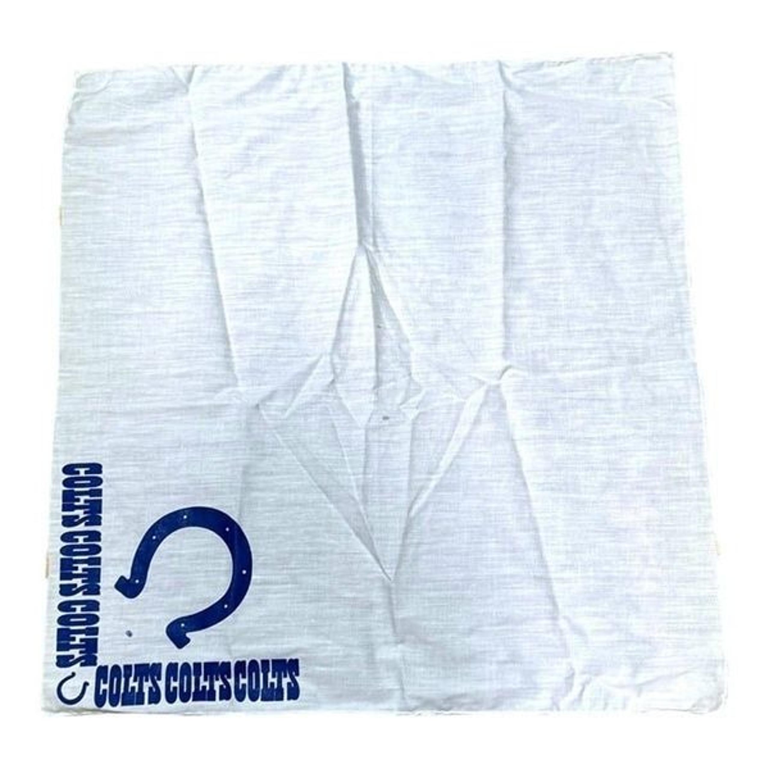 Vintage Indianapolis Colts Bandana 21" Square Blue Logo White Football NFL READ
