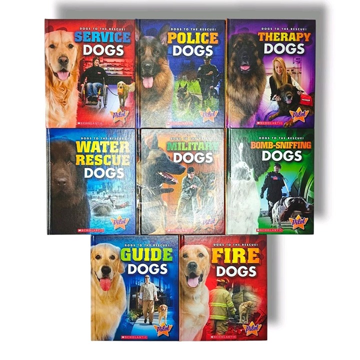 Dogs to the Rescue Lot Of 8 Hardcover Books Sara Green Scholastic Excellent