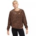 Nike Sportswear Leopard Print AOP DD5834-256 Women's Fleece Crew Sweatshirt
