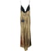 MAC DUGGAL Dress Size 12 Evening Gown Gold Metallic Faux Wrap Shimmer NEW