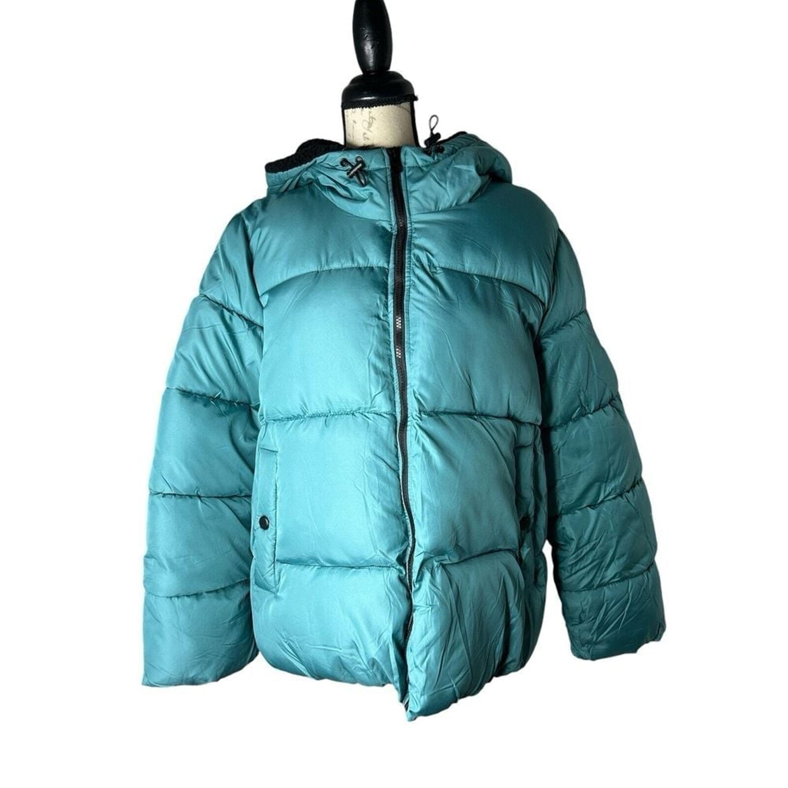NWT Junior's MADDEN GIRL Puffer Jacket Blue Sz  XL