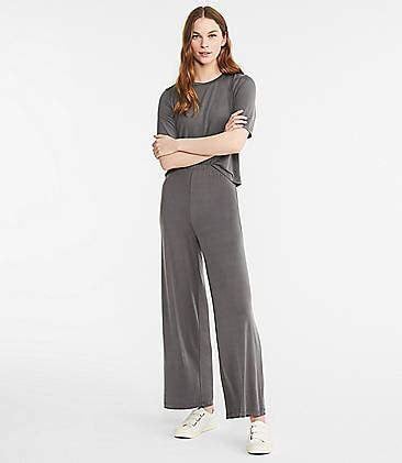 Lou & Grey Fluid Cupro Wide Leg Drawstring Pants