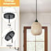 TERLEENART Set of 2 Mid Century Bohemian Rattan Bamboo Pendant Lighting,