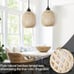 TERLEENART Set of 2 Mid Century Bohemian Rattan Bamboo Pendant Lighting,