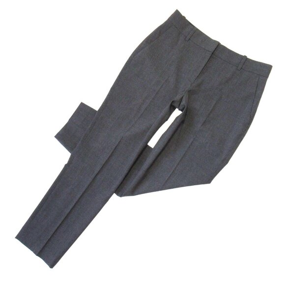 NWT Theory Treeca in Charcoal Melange Gray Traceable Wool Stretch Ankle Pants 2