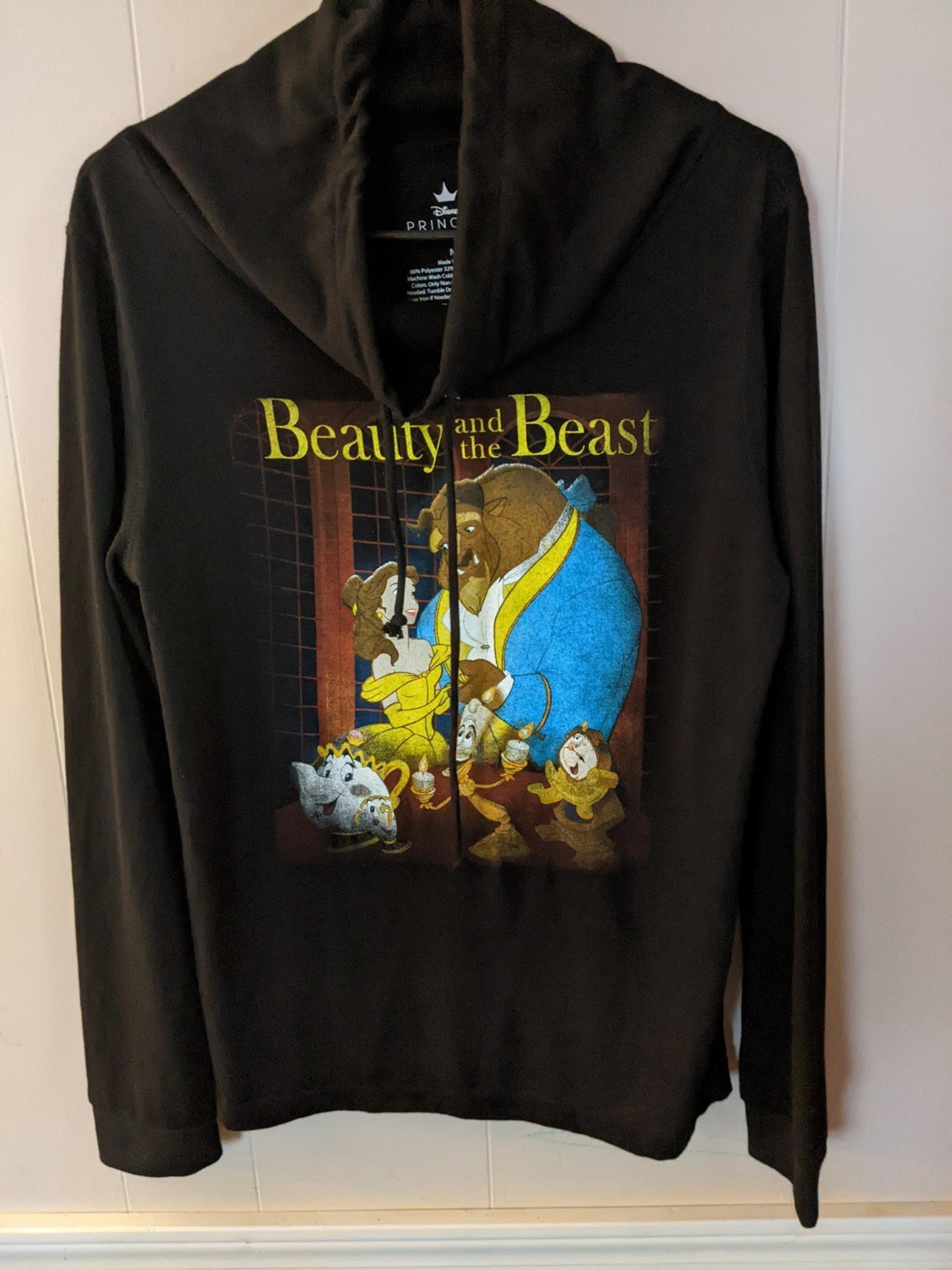 Disney Beauty and the Beast Sweatshirt Size Medium Thin Knit Light Weight