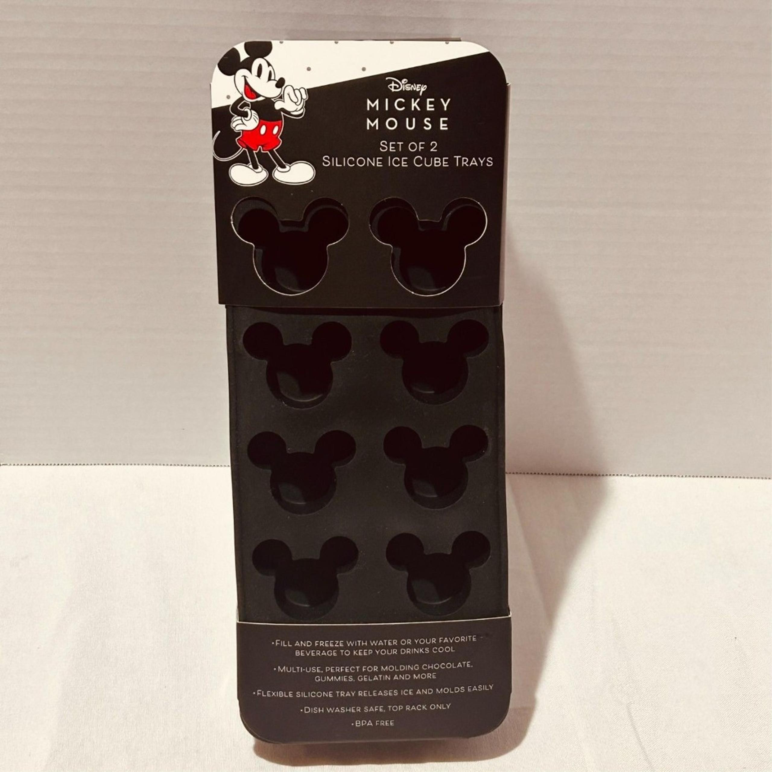 Silicone Ice Cube Trays Mickey Mouse Black Set of 2 (12-2 inch Molds) - Disney