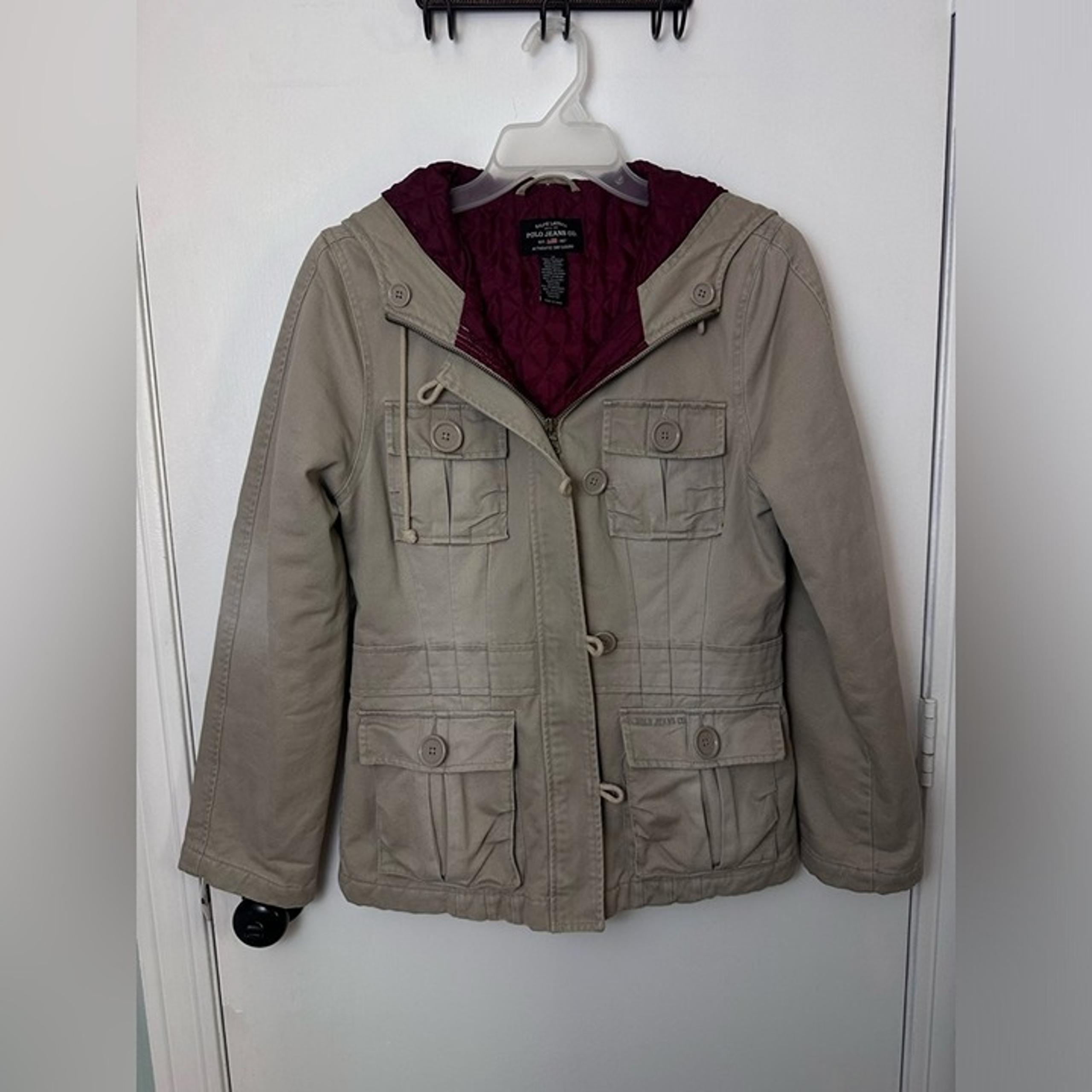 Y2K RALPH LAUREN POLO Quilted Cargo Utility Jacket size M