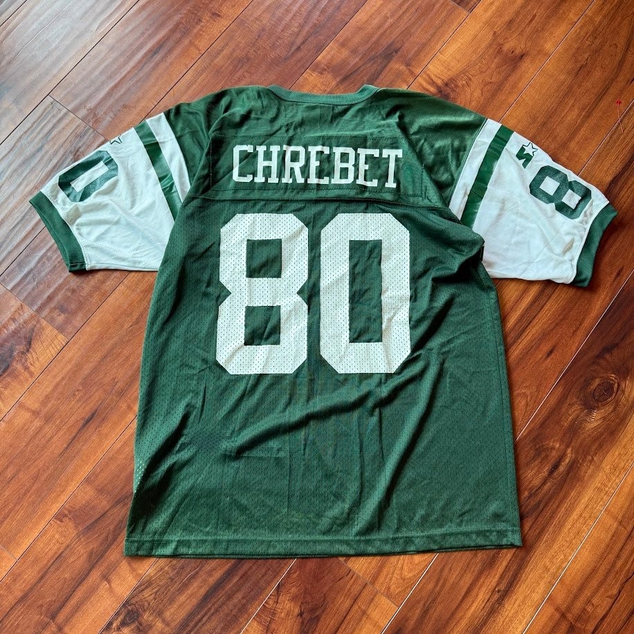 Vintage Starter Wayne Chrebet New York Jets Green Jersey Size 46 Mens Medium