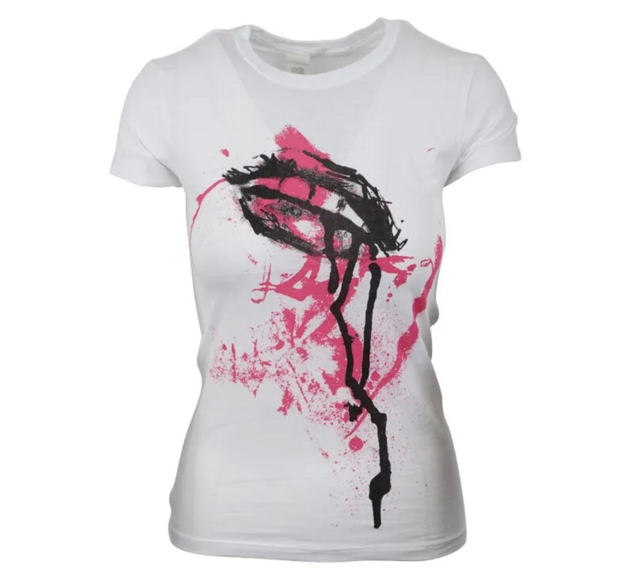 Iron Fist Hot Lips Bleeding Bloody Lip Face Tattoo T Tee Shirt Top