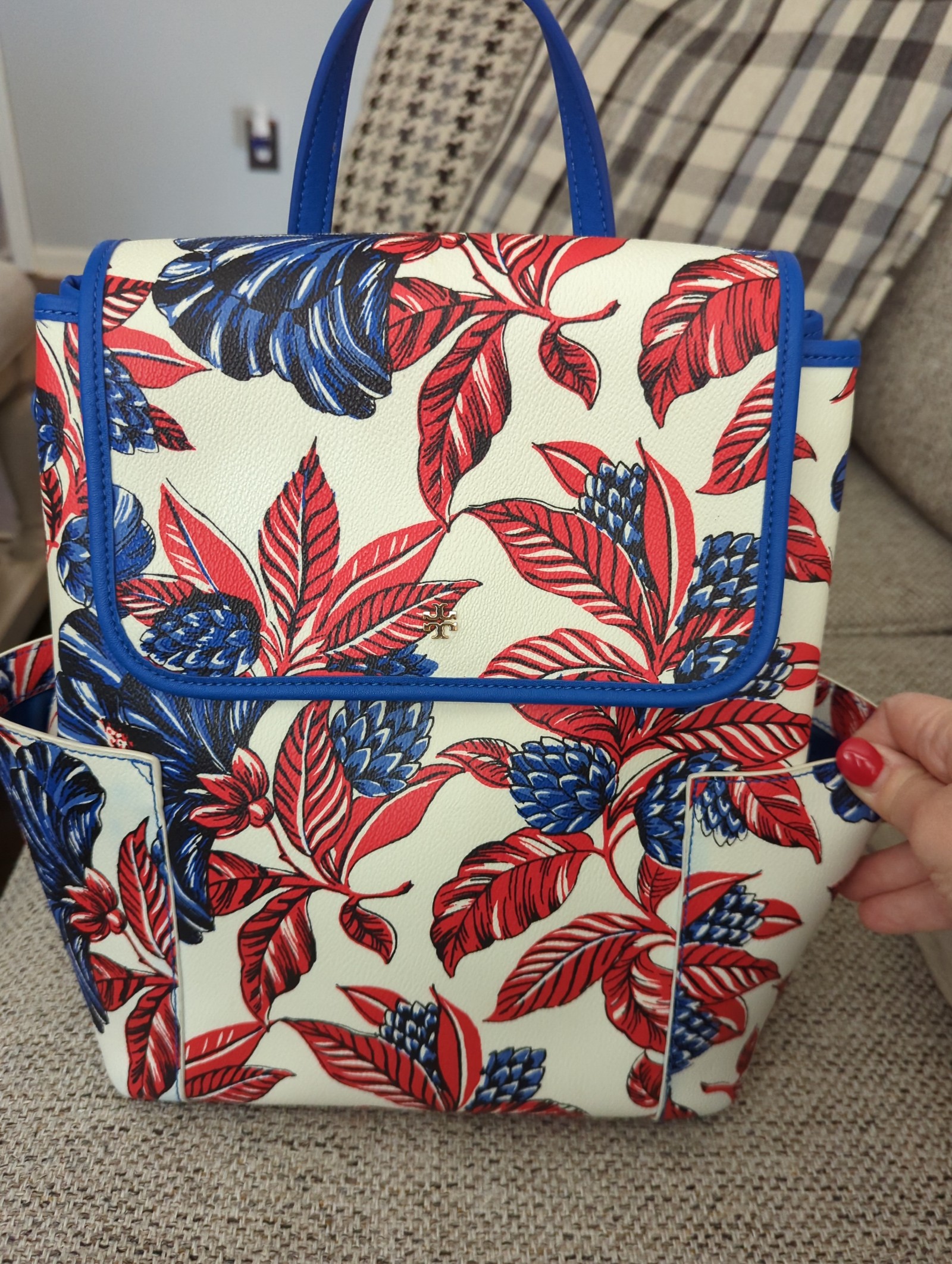 Tory burch floral backpack hotsell
