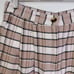 Treasure & Bond Preppy Plaid Pleated Cotton Shorts Tan Brown Chanterelle 22 NWT