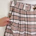 Treasure & Bond Preppy Plaid Pleated Cotton Shorts Tan Brown Chanterelle 22 NWT