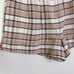 Treasure & Bond Preppy Plaid Pleated Cotton Shorts Tan Brown Chanterelle 22 NWT
