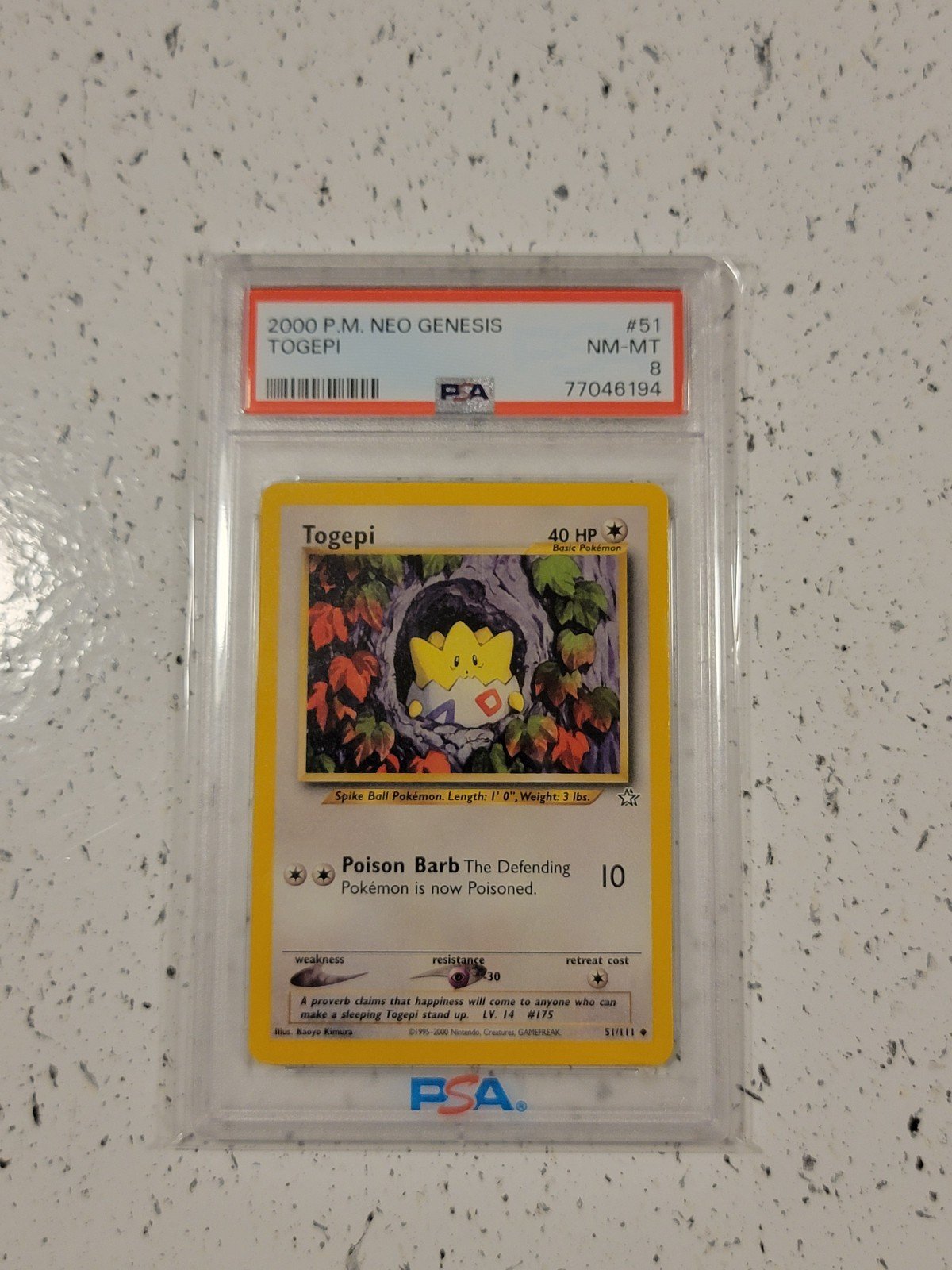 PSA 8 Togepi Neo Genesis