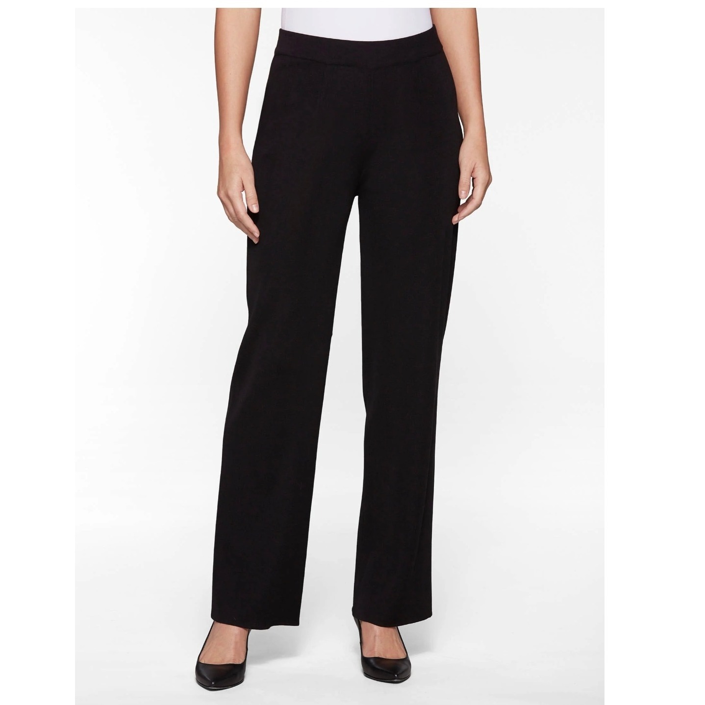Misook Nancy Wide Leg Mylana Knit Wrinkle Free Pull On Pant Sz 2X Career Casual