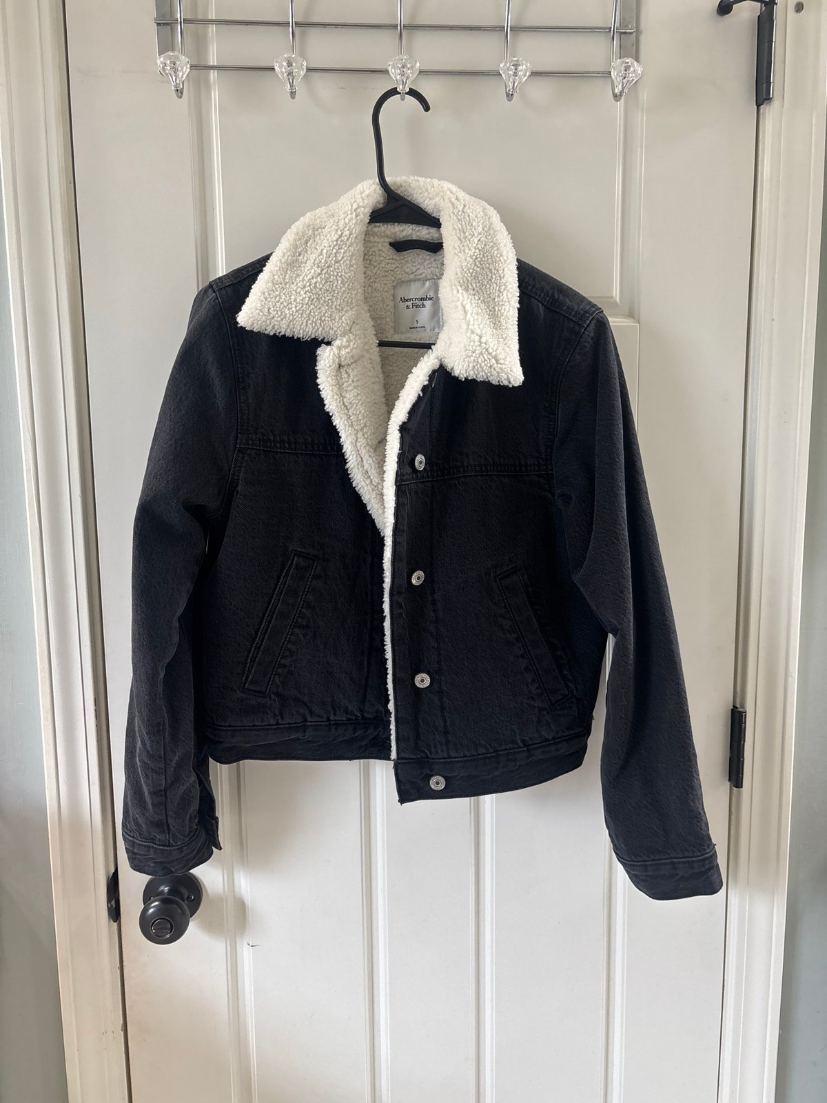 Abercrombie and Fitch, black jean jacket