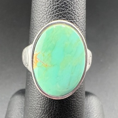 CAROLYN POLLACK STERLING SILVER 925 OVAL TURQUOISE SOUTHWEST RING SZ 7