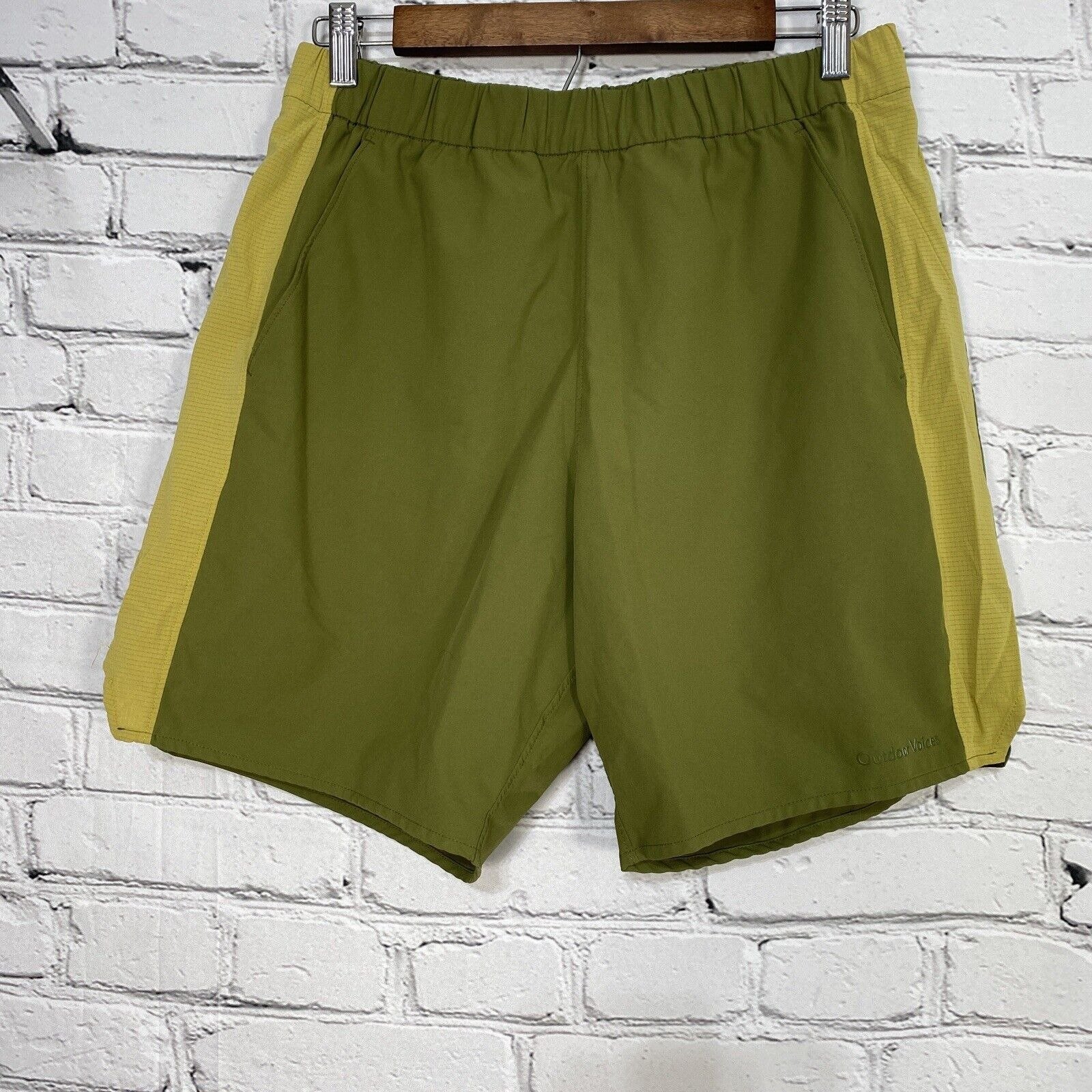 Outdoor Voices Mens High Stride Lined Shorts Size M Green Pockets Training 7