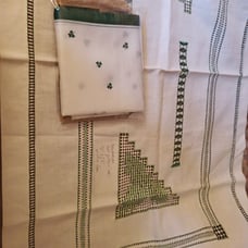 Ireland Tablecloth and antique handmade table runner set with matching items