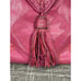 Vintage Viva California Handbag Purse Pink Leather Tassel Boho Western Hinged