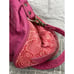 Vintage Viva California Handbag Purse Pink Leather Tassel Boho Western Hinged