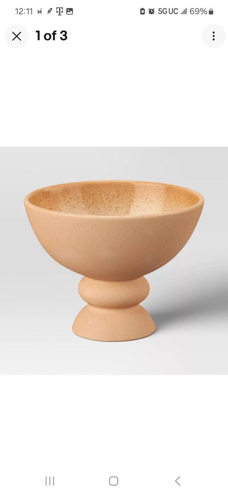 Ceramic Organic Modern Pedestal Bowl - Threshold