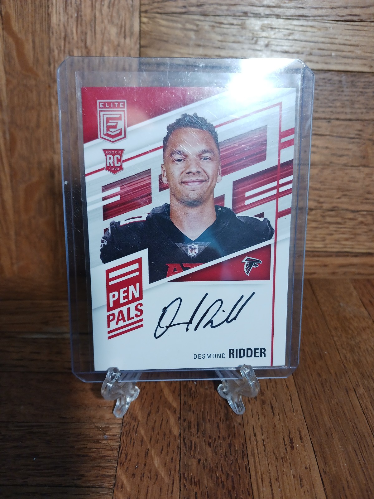 Desmond Ridder. Pen pals black autograph panini Elite 2022 Atlanta Falcons QB