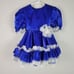 Handmade Royal Blue Tafetta And Lace Pageant Holiday Dress