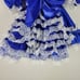 Handmade Royal Blue Tafetta And Lace Pageant Holiday Dress