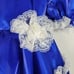 Handmade Royal Blue Tafetta And Lace Pageant Holiday Dress