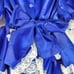 Handmade Royal Blue Tafetta And Lace Pageant Holiday Dress