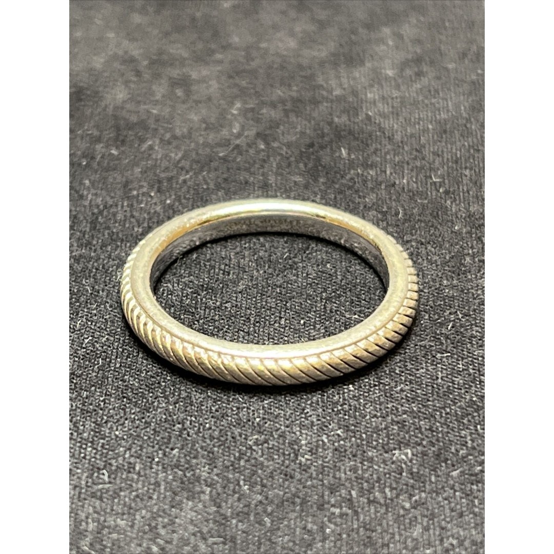 Judith Ripka Sterling Silver Rope Band Ring Size 10