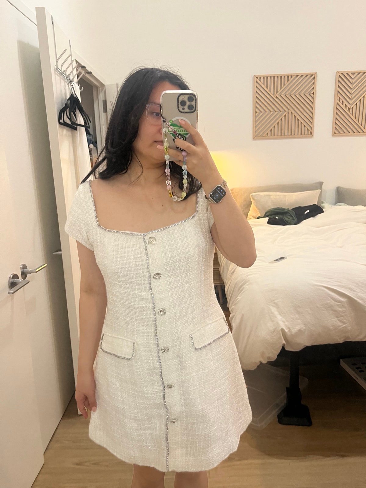 Sau Lee Annabelle White Dress Size 14