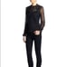 Alexis Scalloped Black Lace Blouse