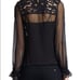 Alexis Scalloped Black Lace Blouse