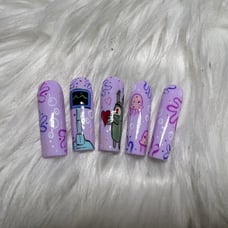 Valetines Press Ons | SpongeBob | XLong Length