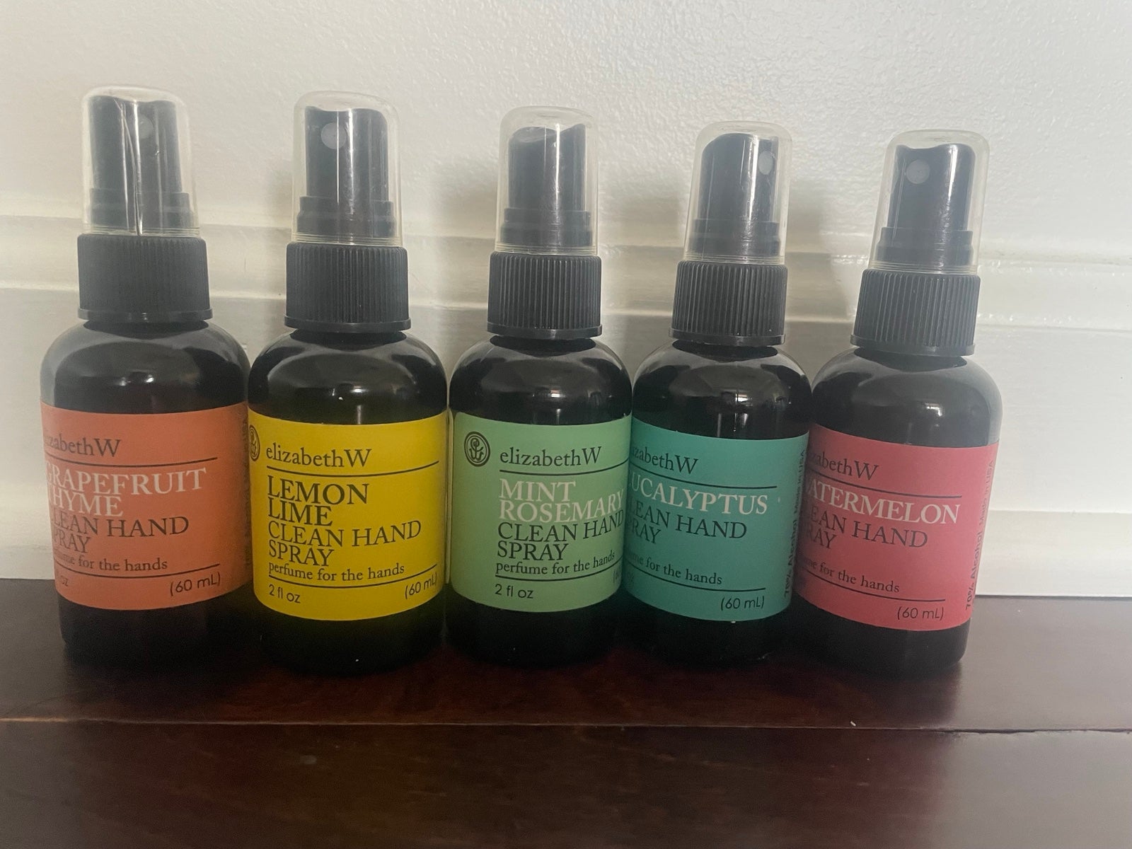 elizabethW clean hand spray 2oz 5 pack