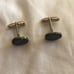 Vintage Cufflinks Cuff Links for Suites Stirling Silver Onyx Stone
