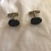 Vintage Cufflinks Cuff Links for Suites Stirling Silver Onyx Stone