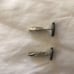 Vintage Cufflinks Cuff Links for Suites Stirling Silver Onyx Stone