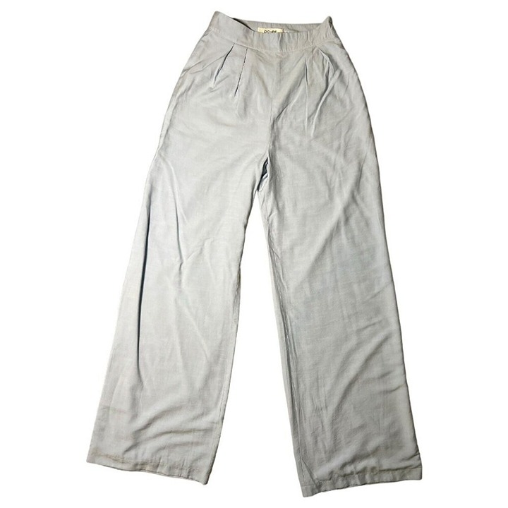 Do + Be Wide Leg Casual Pleated Trouser Dress Pants Light Blue Size Small